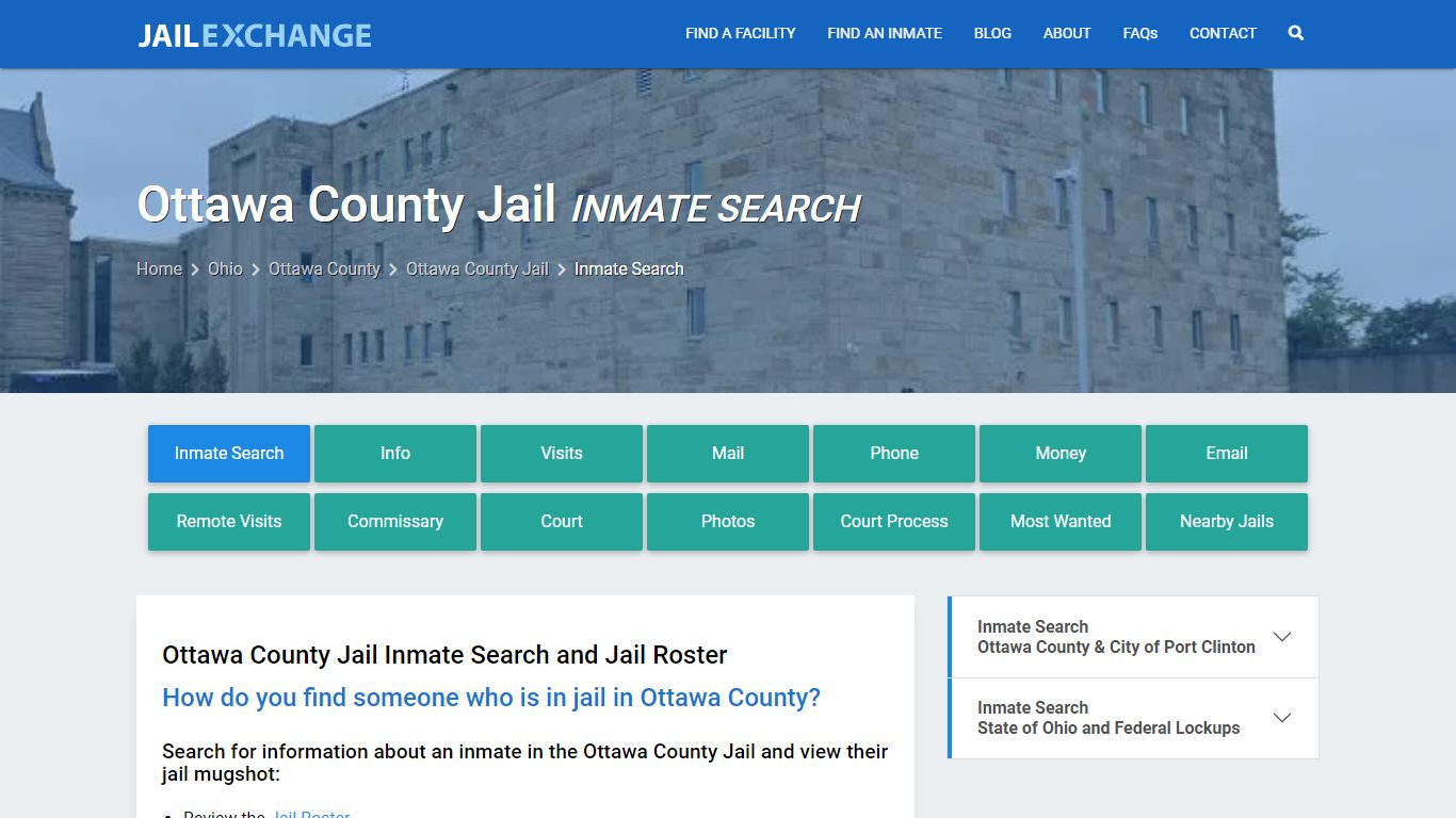 Inmate Search: Roster & Mugshots - Ottawa County Jail, OH